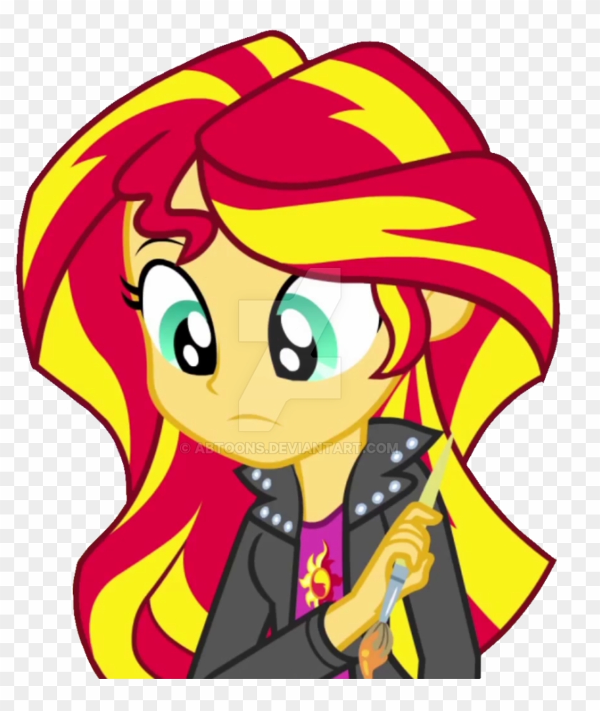 Eqg Rainbow Rocks Sunset Shimmer Looking Adorable - Sunset Shimmer Rainbow Rocks Gif #1117292