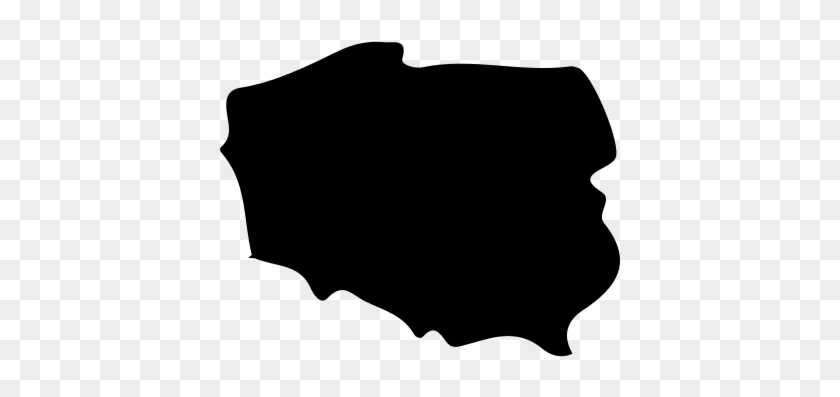 Poland Country Map Silhouette Vector - Poland Map Silhouette #1117355