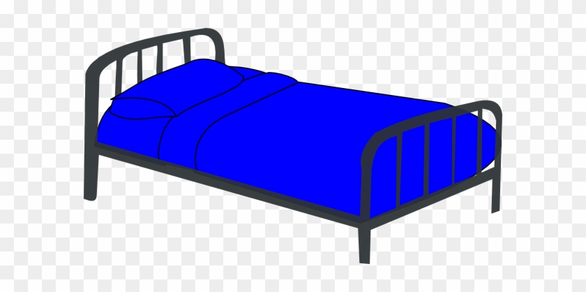 Clip Art Blue Bed #1117432
