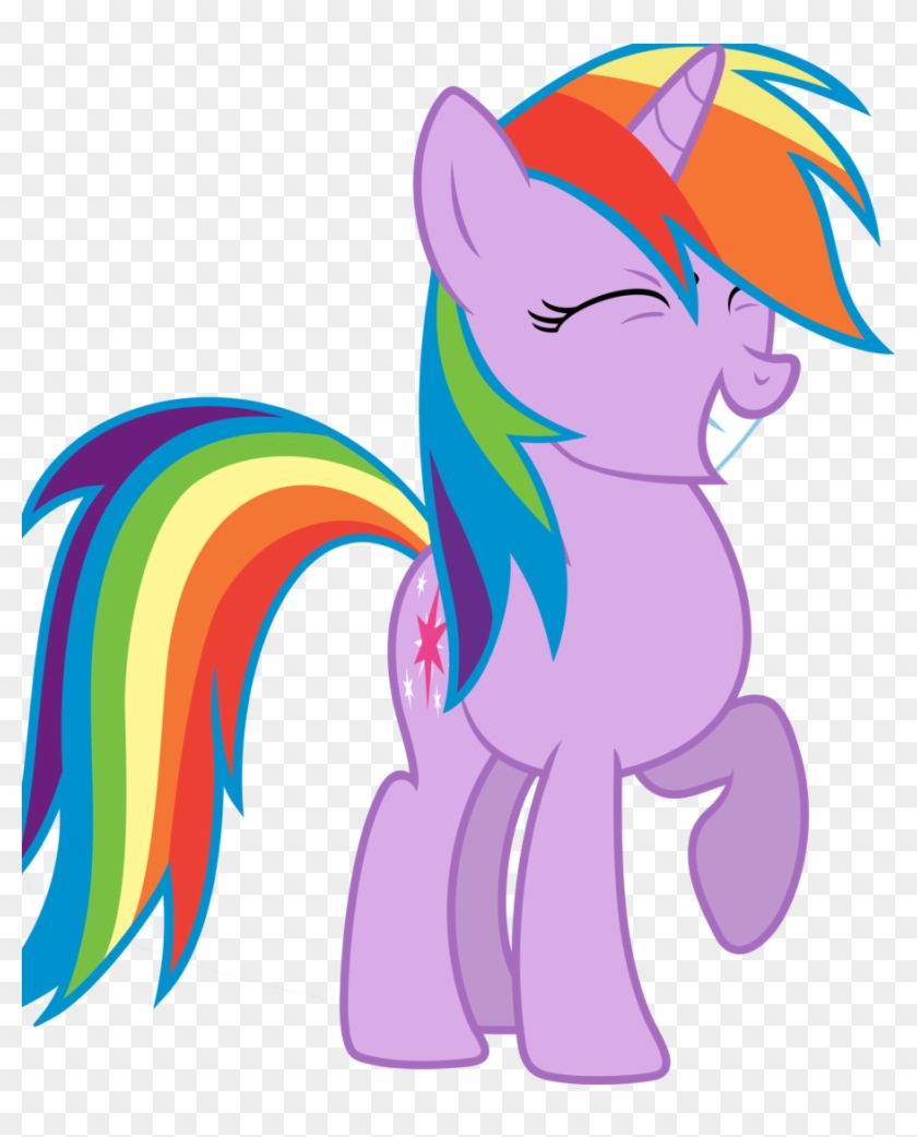 Twilight With Rainbow Mane By Solo128 Twilight With - Cartoon #1117464
