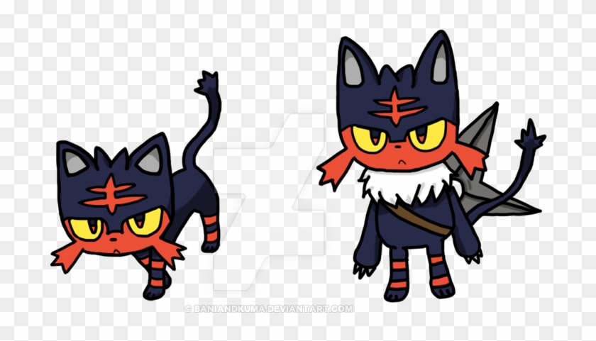 Fire Cat Ninja Pokemon By Baniandkuma - Ninja Litten #1117470