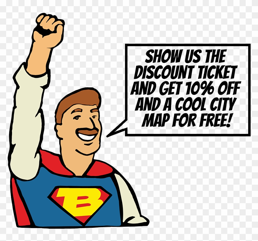 Get 10% Discount And A Free City Map - Cartoon #1117525