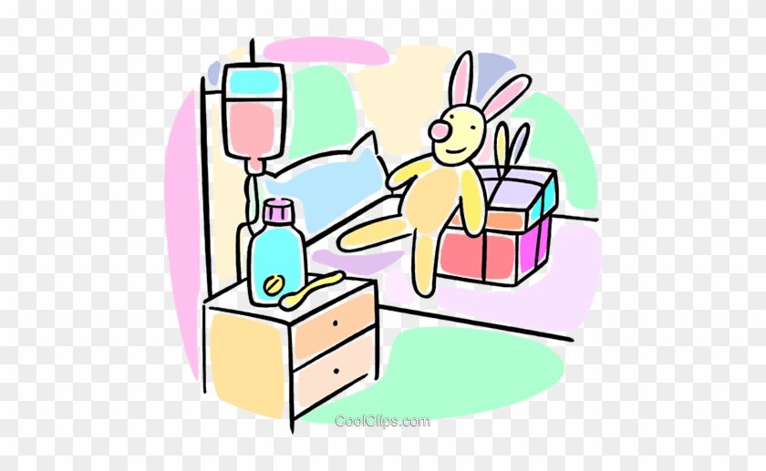 Hospital Room With Presents Royalty Free Vector Clip - Cartoon #1118089