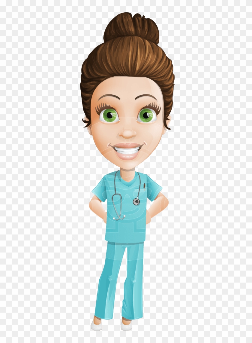 Ashley The Amiable Nurse - Vector Nurse Cartoon Character #1118141