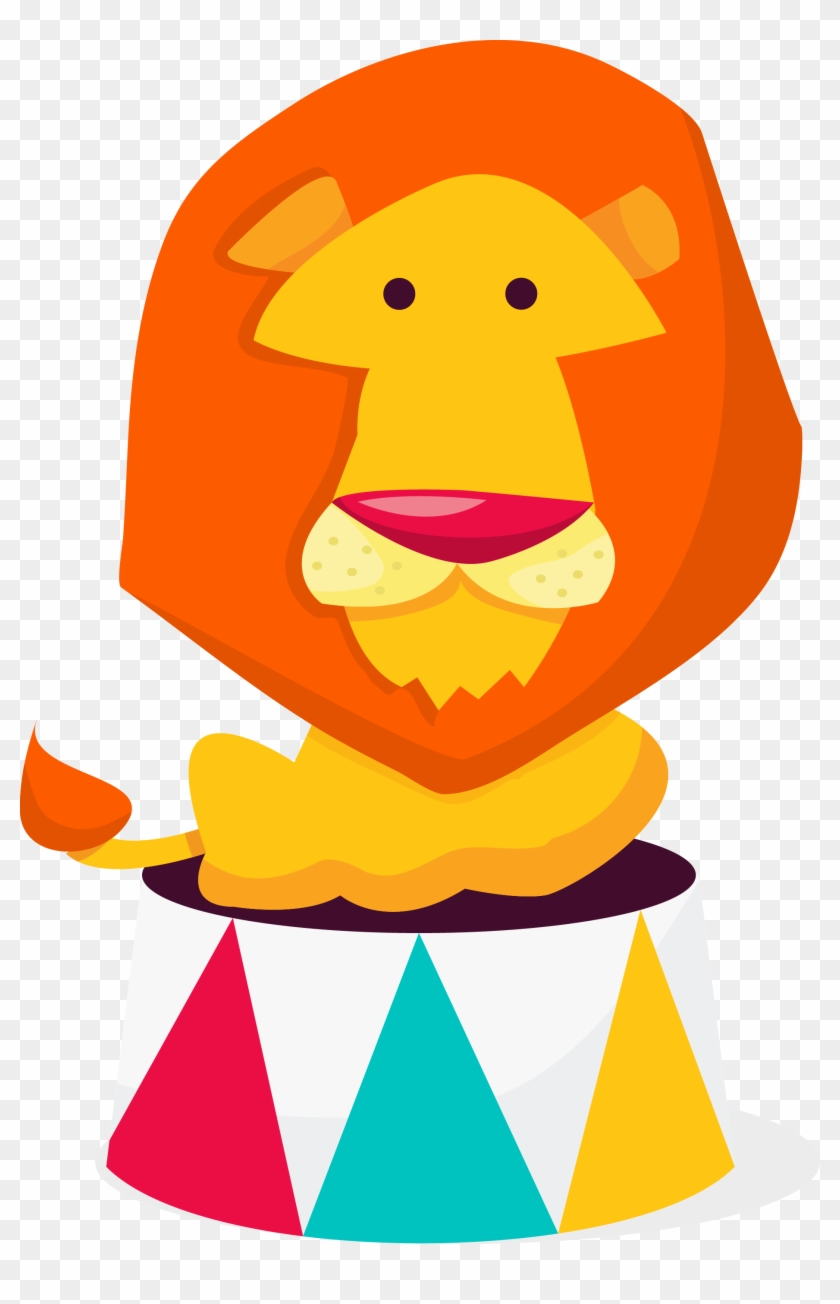 Lion Performance Circus Clip Art - Circus Lion Png #1118461