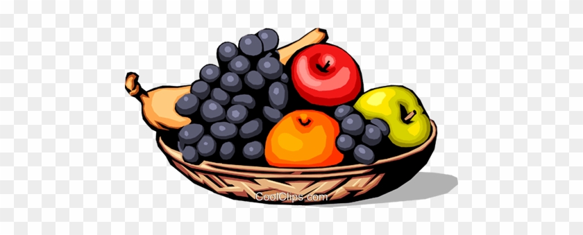 Assorted Fruits In Basket Royalty Free Vector Clip - Fruit Basket Clip Art #1118635