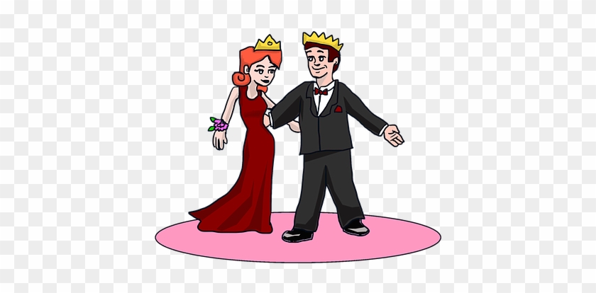 Prom, Prom Dress, Prom Queen, Prom King - King And Queen Cartoon Png #1118676