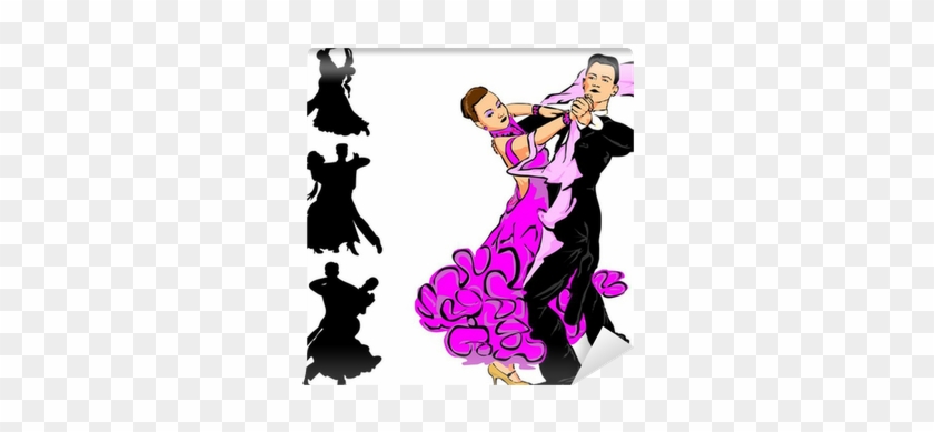 Couple Dancing Tango Silhouette Wall Vinyl Decal (black) #1118783