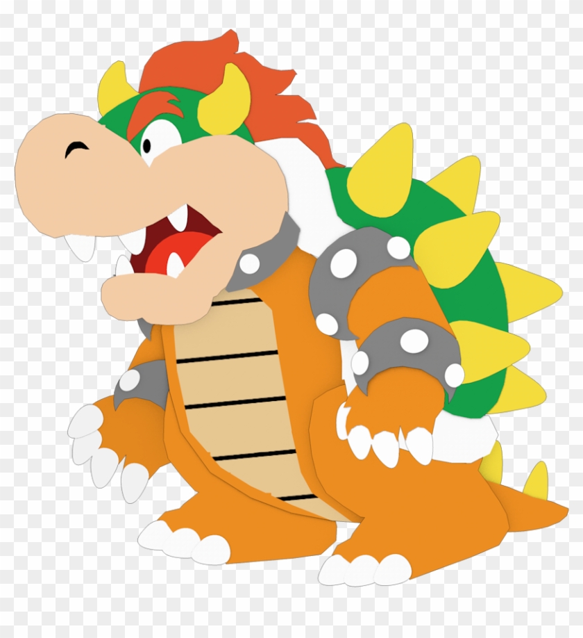 Paper Bowser Model By Carlosparty19 Paper Bowser Model - Digital Art #1118958