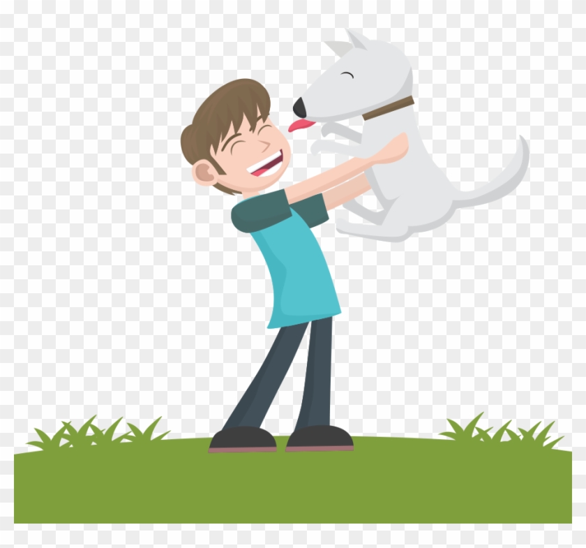 Dog Puppy Cat Euclidean Vector - Desenho Menino E Cachorro Png #1119146