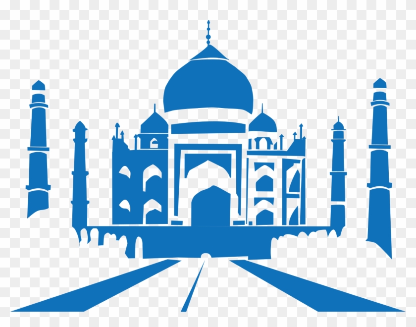 World Landmarks Blue Icons - Taj Mahal Icon Png #1119173