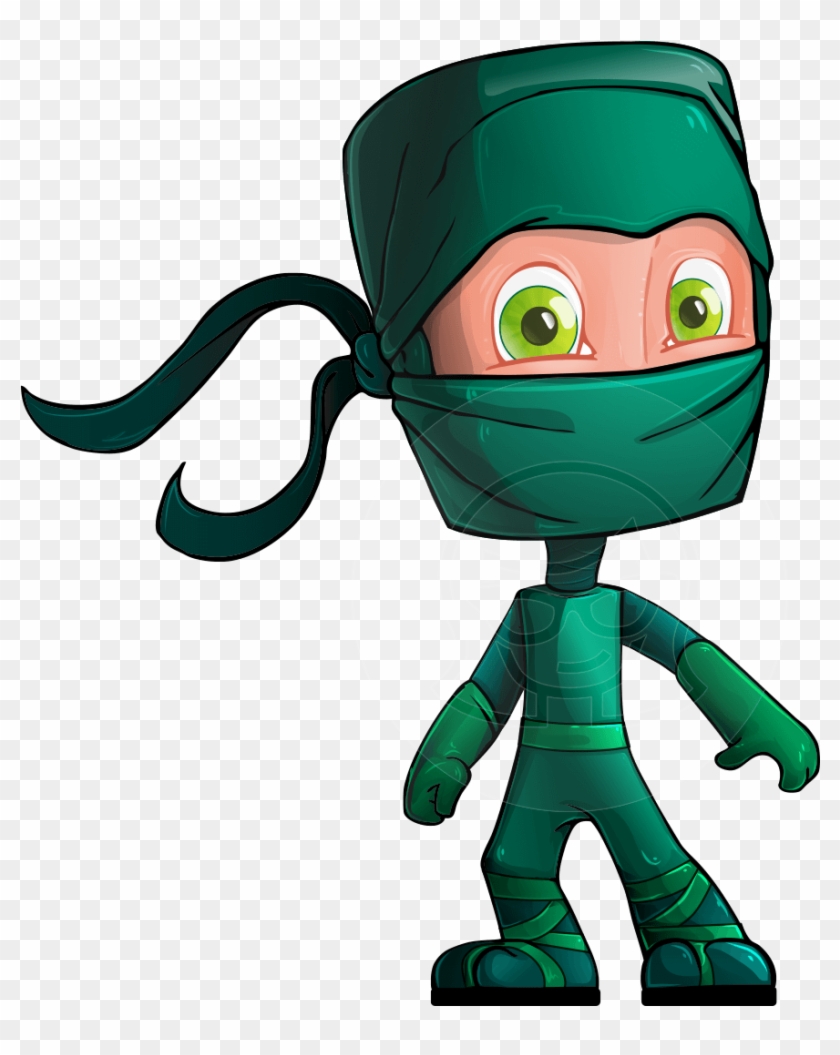 Ninja Cartoon Characters Vector Graphicmama - Ninja Animado Png #1119177