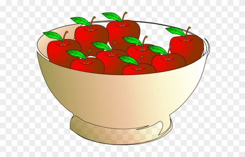 Bowl 9 Apples Clip Art At Clker - Bowl Of Apples Clipart #1119220