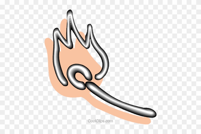 Matchstick On Fire Royalty Free Vector Clip Art Illustration - Matchstick On Fire Royalty Free Vector Clip Art Illustration #1119233
