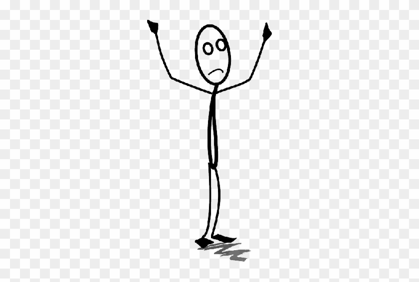 Question, Stickman, Stick Figure, Matchstick Man - Stick Figure Hands Up #1119234