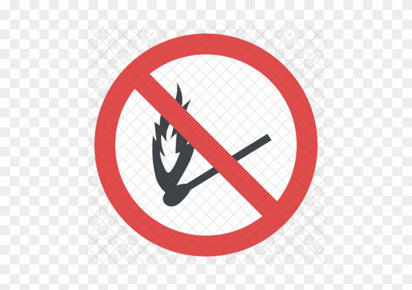 No Matchstick Sign Icon - No Smoking Sign #1119238