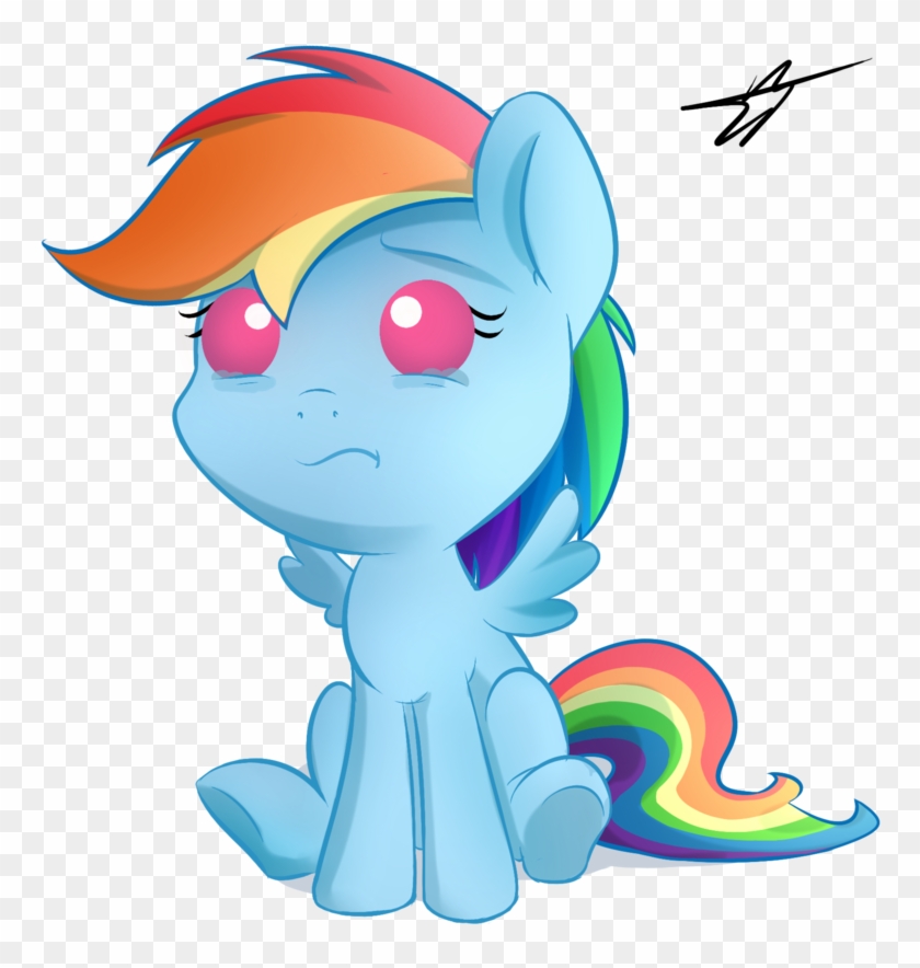 Kyodashiro, Baby, Baby Pony, Crying, Female, Filly, - Mlp Baby Rainbow Dash #1119386