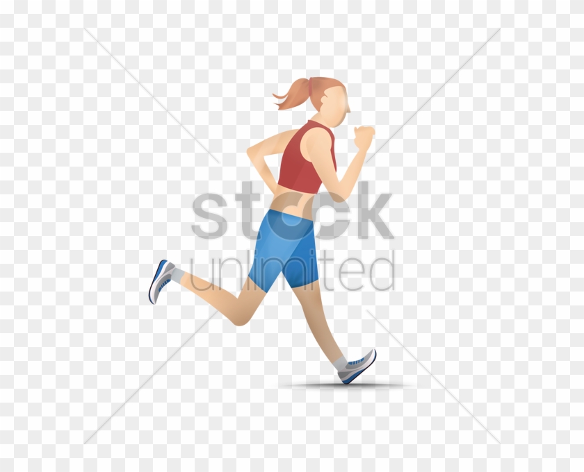 Running Girl V矢量图形 - Jogging #1119507