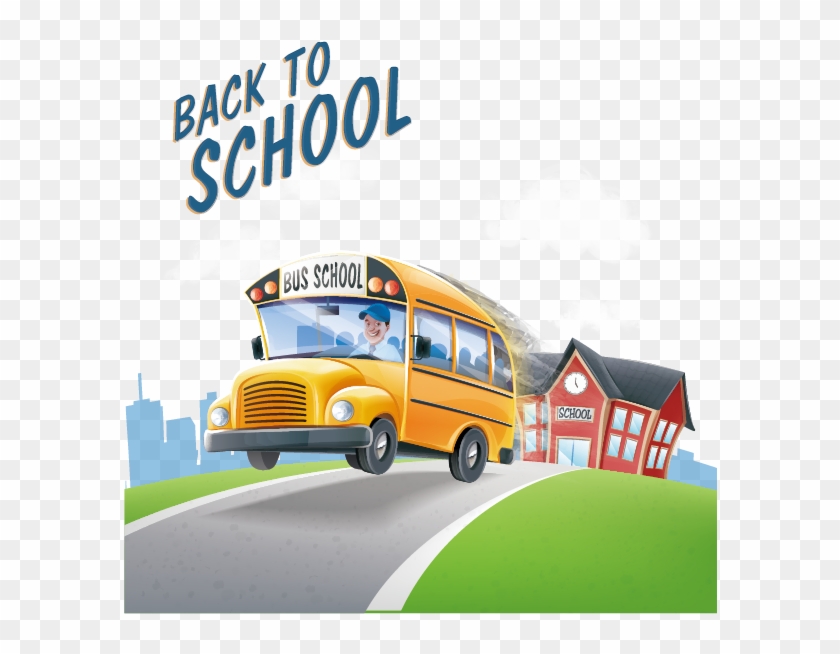School Bus Bus Driver - Psd Back To School Vector #1119542