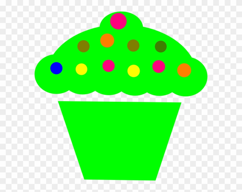 Polka Dot Cupcake Clip Art At Clker - Cupcake Icon Blue #1119591
