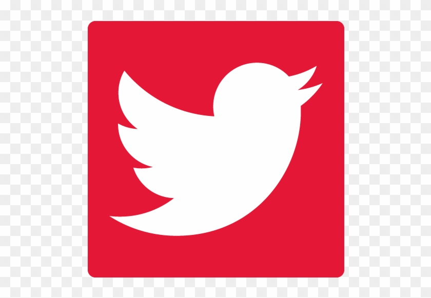 Facebook Twitter Instagram - Twitter Logo Red Png #1119643
