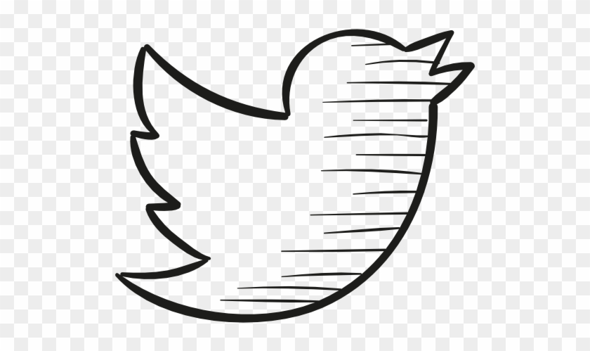 Twitter Draw Logo Free Icon - Twitter Logo Png Draw #1119681