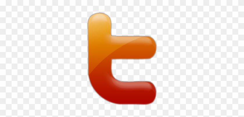 098940 Firey Orange Jelly Icon Social Media Logos Twitter - Sign #1119685