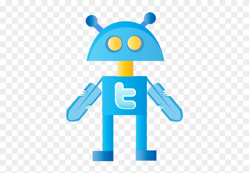 A Blue Robot With Twitter Logo On Its Chest - A Blue Robot With Twitter Logo On Its Chest #1119709