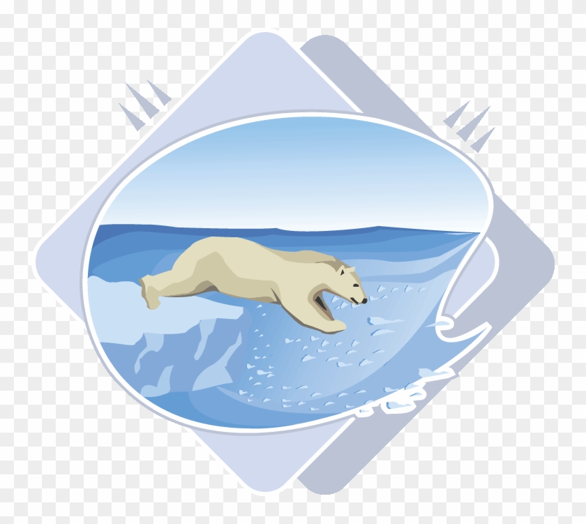 Polar Bear Clipart Swimming - Arctic Fox #1119801