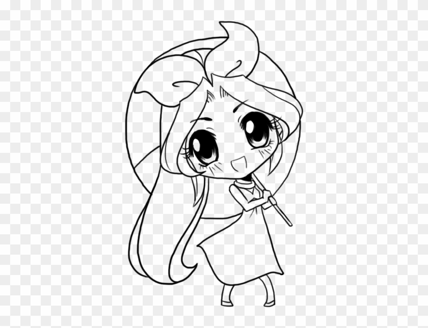 Chibi With Makeup Coloring Pages - Anime Chibi No Color #1119881