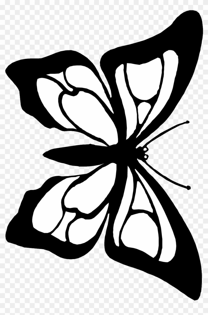 Coloring Pages   Butterfly Cutout Coloring Page   Free Transparent ...