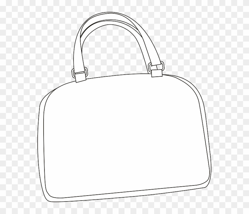 Handbag Lady, White, Bag, Handbag - White Bag Outline Png #1119934