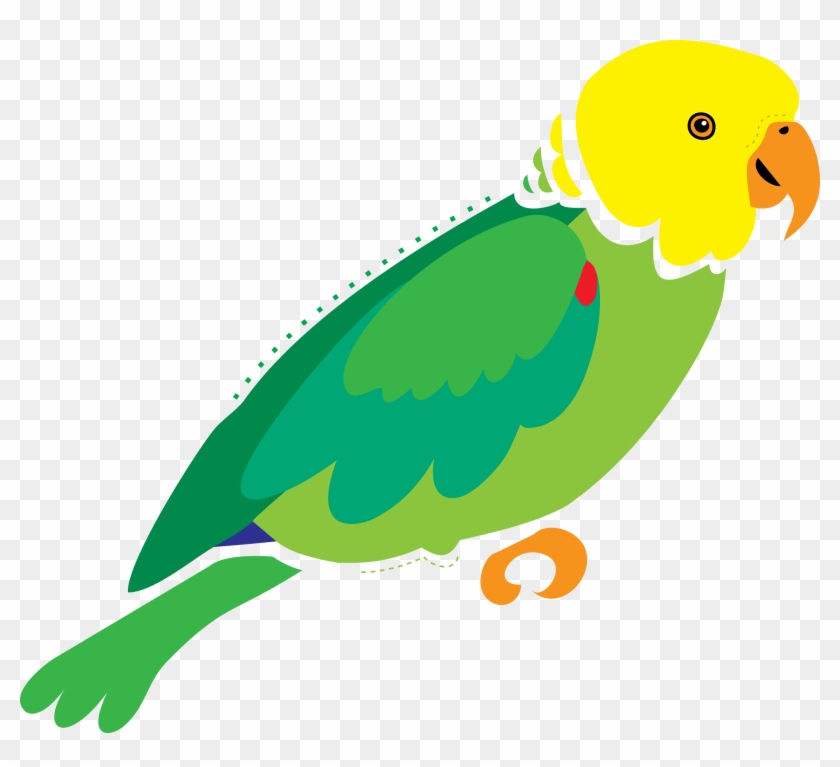 Abstracted Color Parrot - Parrot Illustration #1119962