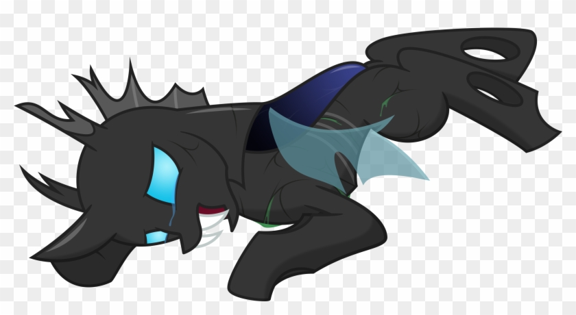 Defeated Changeling By Xyotic Defeated Changeling By - Mlp Changeling Sad #1120074