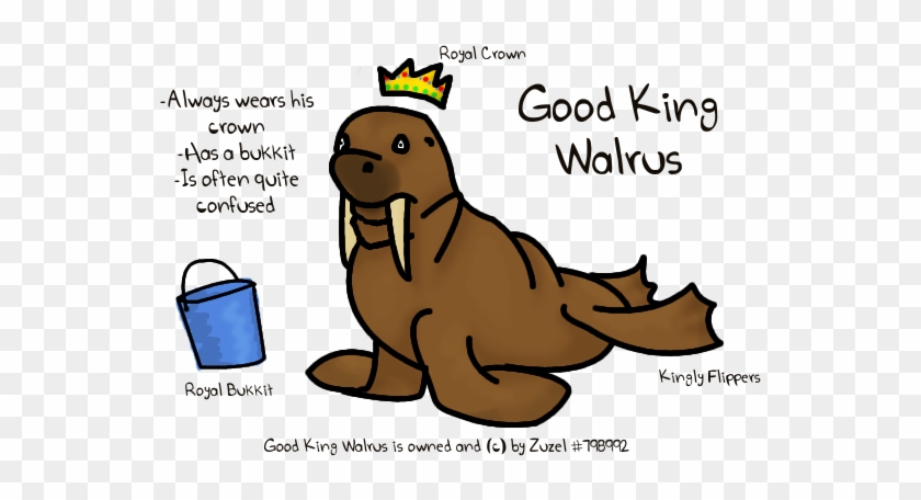 Good King Walrus By Cazi220 - Walrus Wearing A Crown #1120197