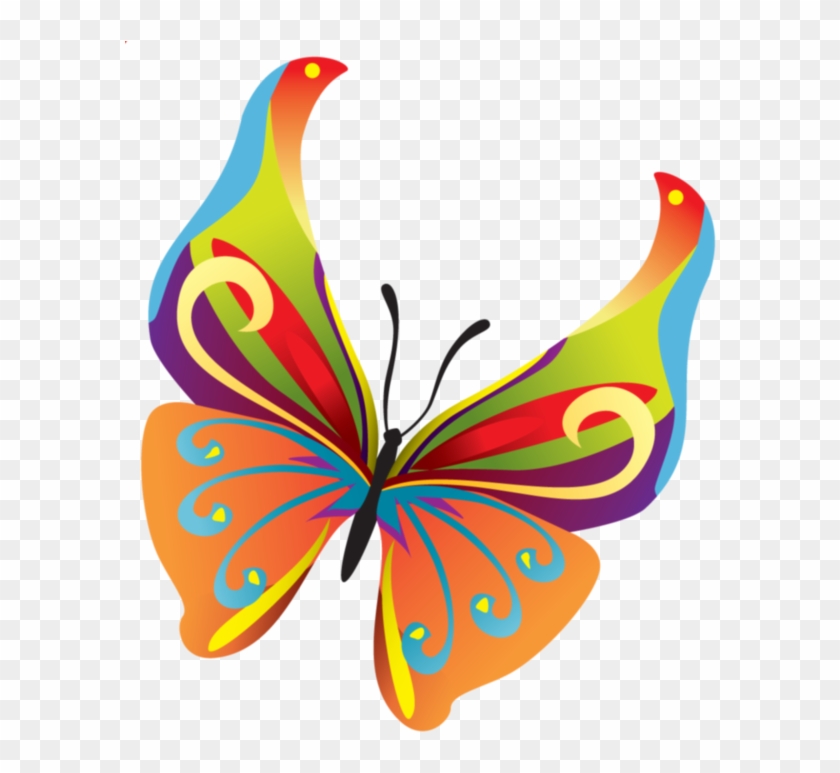 Бабочки На Прозрачном Фоне - Butterfly Vector Art Png #1120224