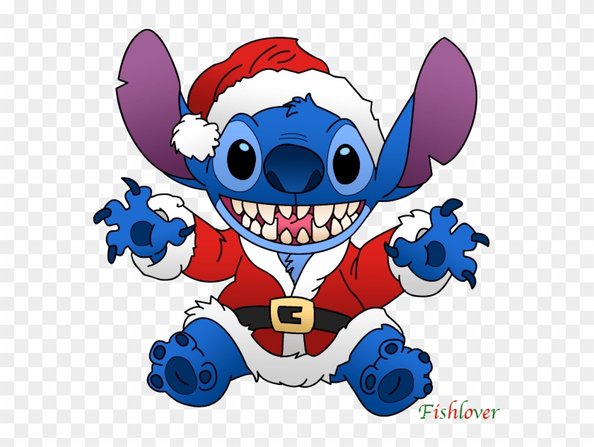 Stitch Christmas Clipart 2 By Kayla - Stitch With Santa Hat #1120246