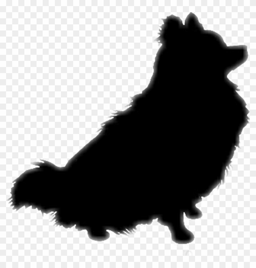 Pomeranian Silhouette Tile Coaster #1120366