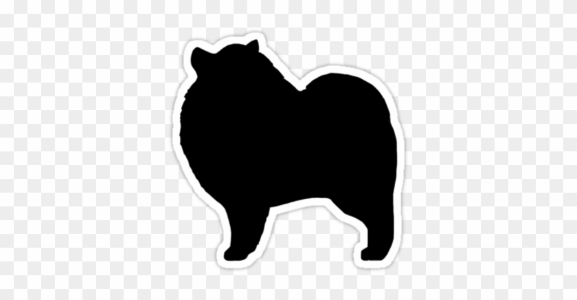 Keeshond Silhouette Waterproof Die-cut Sticker - Companion Dog #1120370