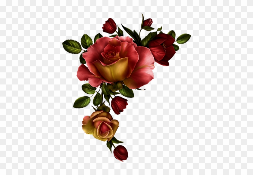 Flores Encontradas En La Web - Rose Corner Border Png #1120468