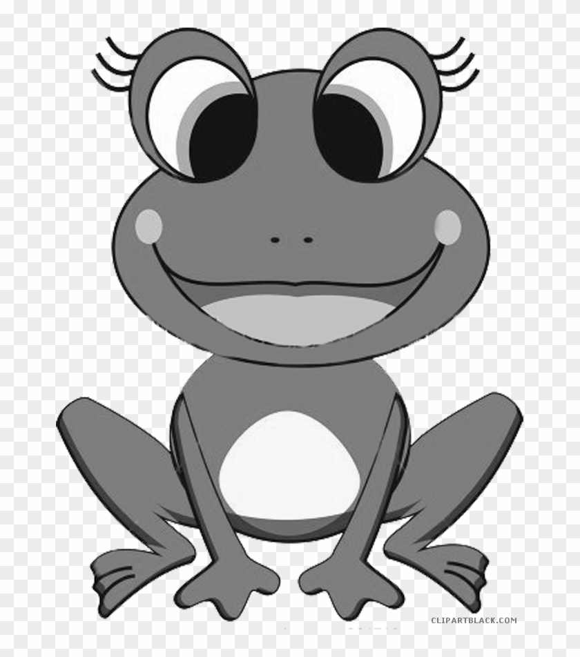 Frog Medium Animal Free Black White Clipart Images - Cartoon Frog #1120710
