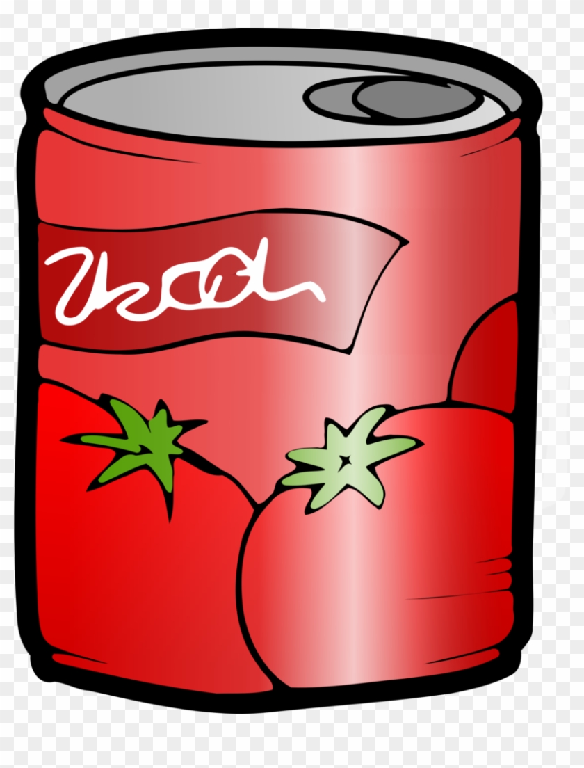Tomato Juice Can Vector Clipart - Can Food Clip Art #1121050