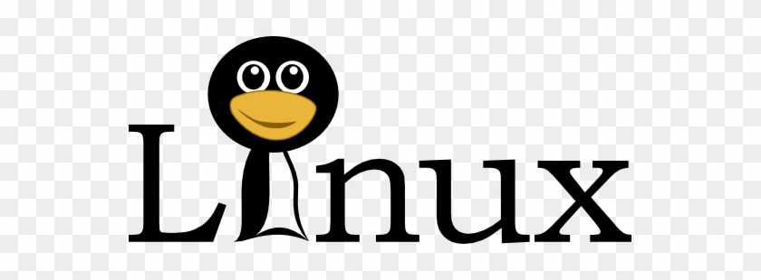Linux 1 Text W Penguin Head Cartoon 555px - Sistema Operativo Linux Logo Png #1121064