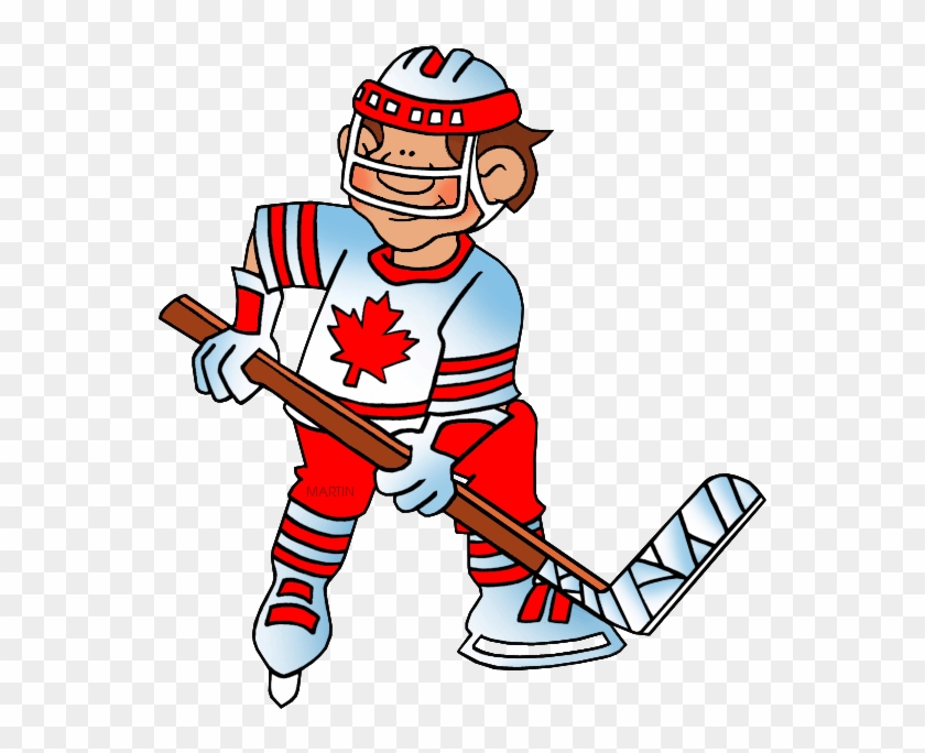 Games Clip Art By Phillip Martin, Hockey - Hockey Player Clip Art #1121106