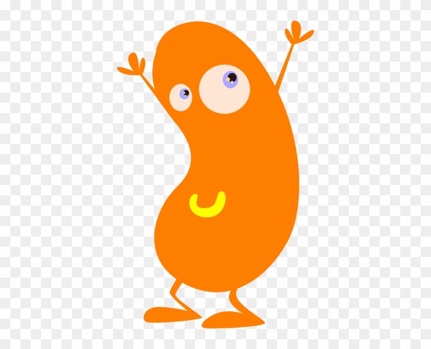 Orange Bean Clip Art At Clker - Black Beans Cartoon Png #1121269