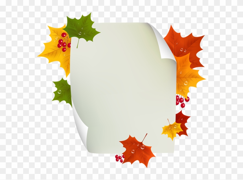 Autumn Blank Page Decor Png Clipart Image - Clip Art #1121285