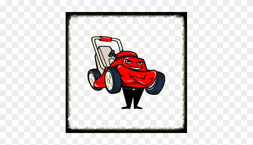 Lawn Mower Man Standing Arms Folded Cartoon Orname #1121312