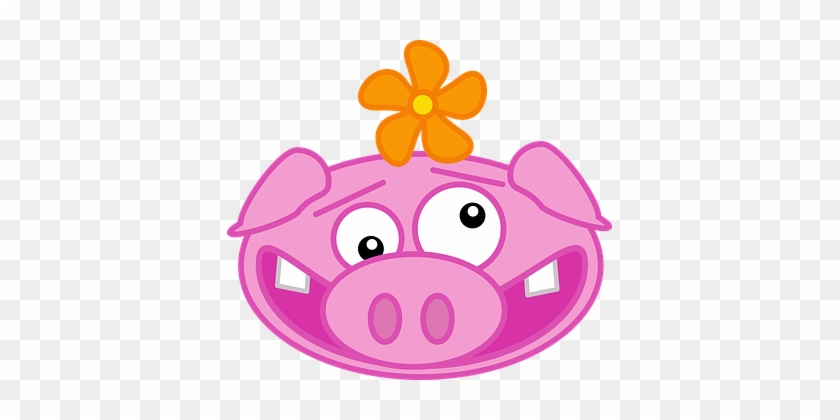 หมู, สัตว์, เลี้ยงลูกด้วยนม, ดอกไม้ - Pig Clipart #1121355