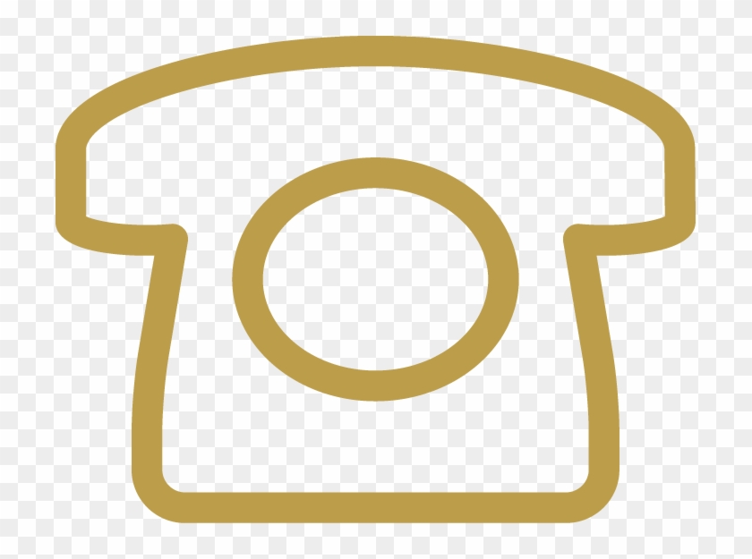 Tel Icon - Gold Phone Icon Png #1121373