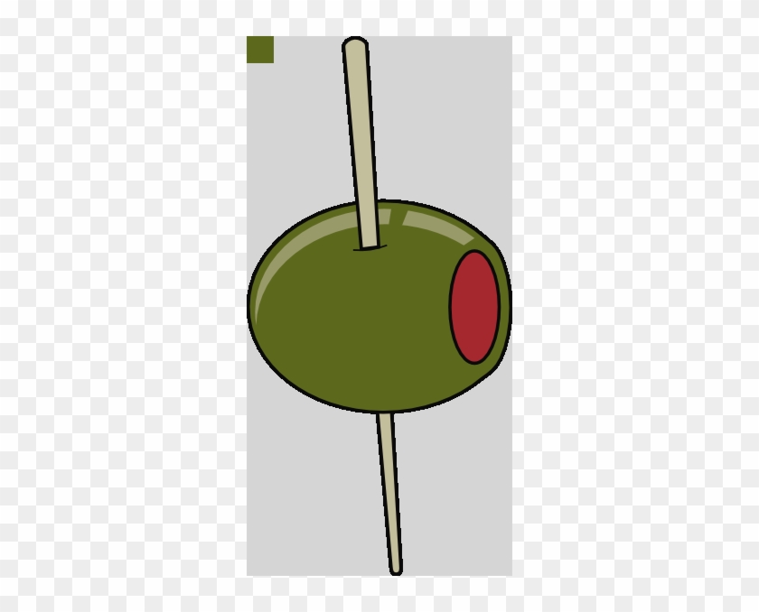 Green Olive On A Toothpick Clip Art Free Vector / 4vector - Olive Clip Art #1121402